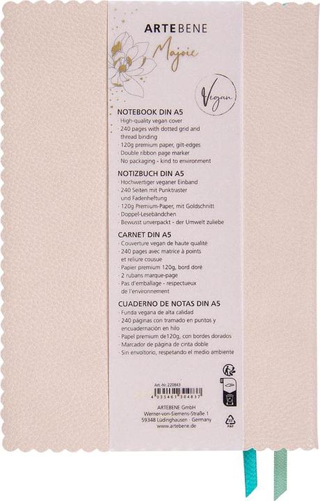 Actual product image Artebene Libelle (15.5 x 22 cm, Dotted, Hardcover)