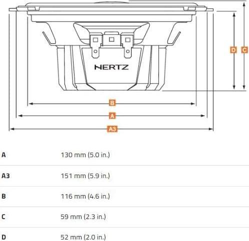 Actual product image Hertz DCX 130.3 Koaxiallautsprecher (80 W)