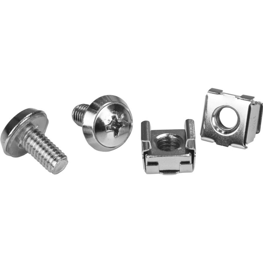 Thumbnail - StarTech M6 CAGE NUTS und SCREWS, Serverschrank Zubehör, Silber