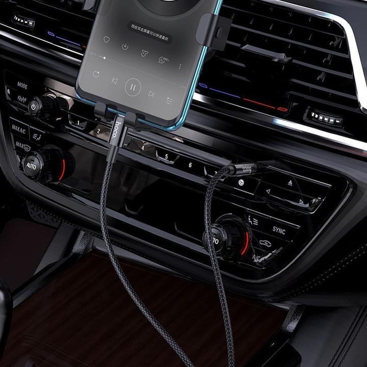 Produktbild Hoco - Audio Cable Adapter (UPA19) - USB Type-C to Jack 3.5mm, 1m - Black (1 m)