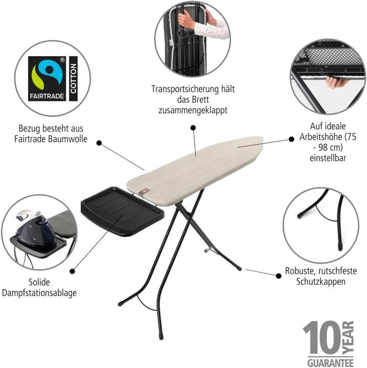 Produktbild Brabantia Bügeltisch Denim Grey 124x38 cm (124 x 38 cm)