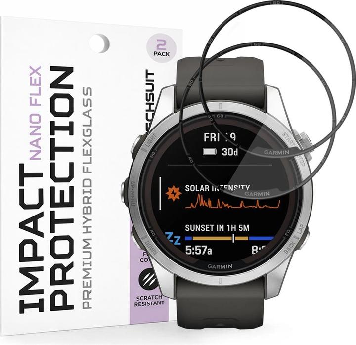 Immagine prodotto Techsuit - Nano Flex (2 pack) - Garmin Fenix 7S Pro Solar - Black
