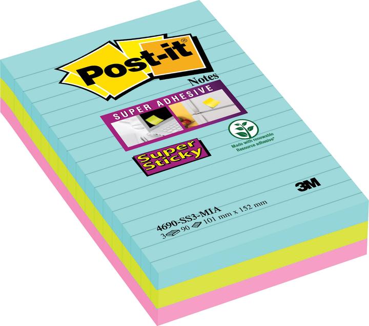Actual product image Post-it Super Sticky Cosmic (152 x 101 mm)