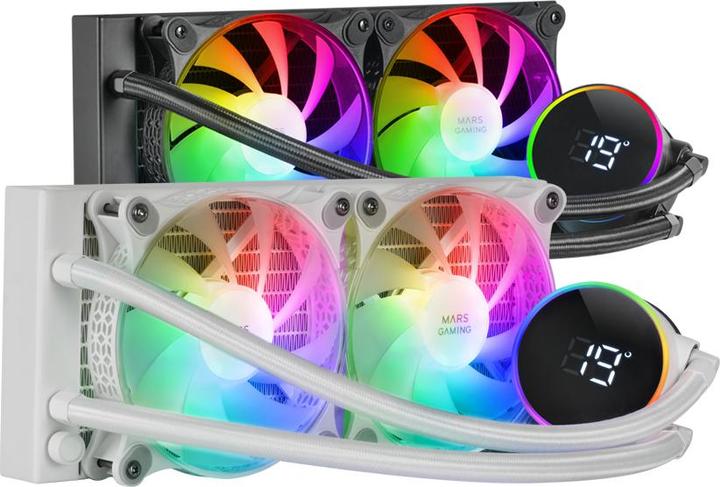 Produktbild Mars Gaming Kit Watercooling Aio Ml-Lcd RGB - 240mm (Blanc)