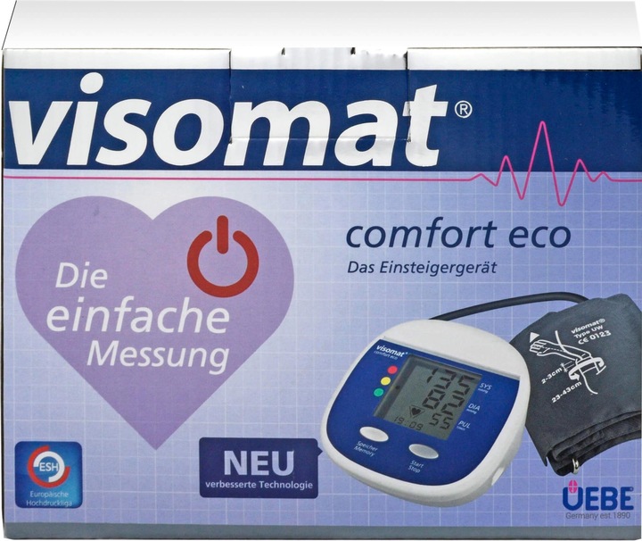 Produktbild UEBE visomat comfort eco Einsteigergerät zur Blutdruckmessung, 1 St. Gerät (Blutdruckmessgerät Oberarm)