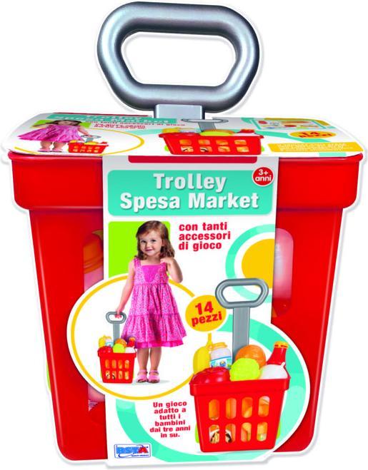 Rs Toys Trolley Spesa Market con 14 Pezzi