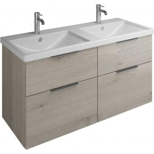 Thumbnail - burgbad, Badmöbelset, Eqio Keramik-Doppelwaschtisch inklusive WaschtischunterschranK, Breite 1230 mm