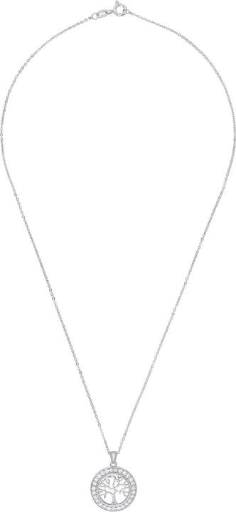 Actual product image Amor necklace for ladies, 925 Sterling silver, zirconia synth. | tree of life (Silver 925)