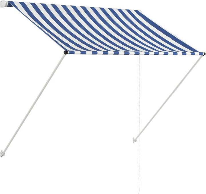 Blue and white