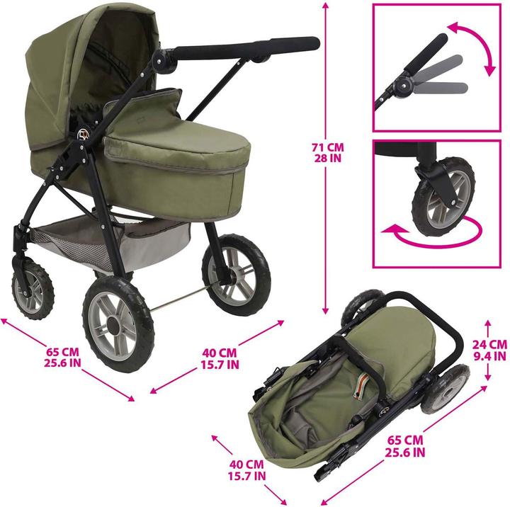 509Crew 2-in-1 Puppenwagen