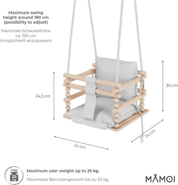Actual product image Mamoi Babyschaukel