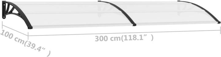 Produktbild vidaXL Türvordach (200 x 100 cm)
