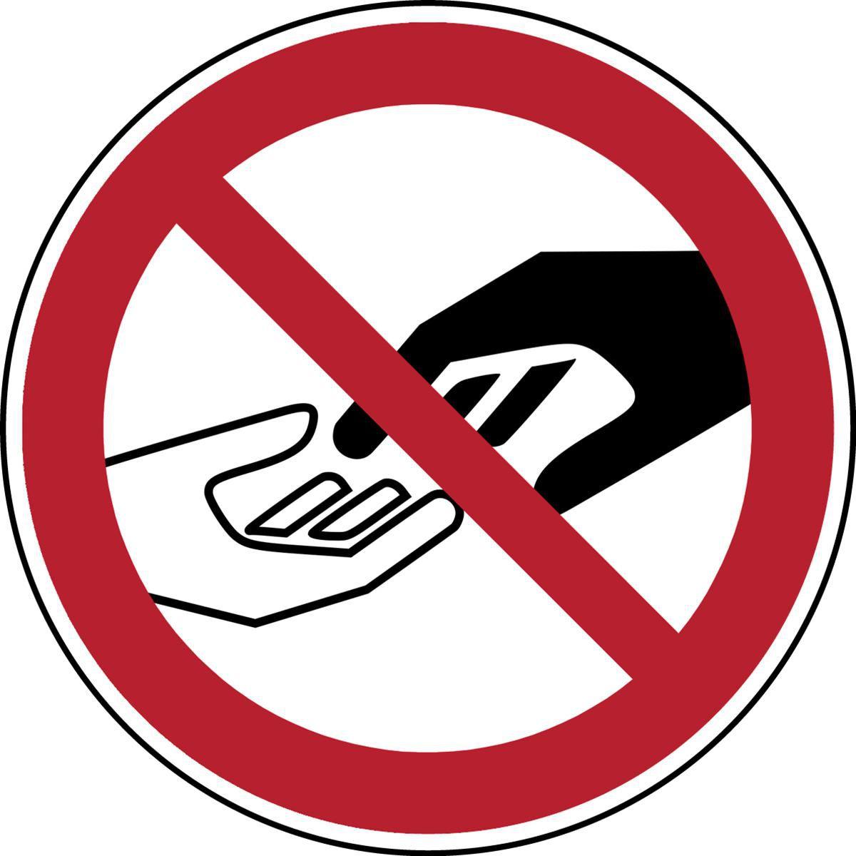 Brady, Informationsschild, Sicherheitsschild – Kontakt vermeiden