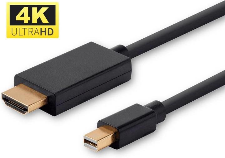 Actual product image MicroConnect MDPHDMI3B-4K 3m Mini DisplayPort HDMI Type A (Standard) Black Video Cable Adapter (3 m, HDMI)