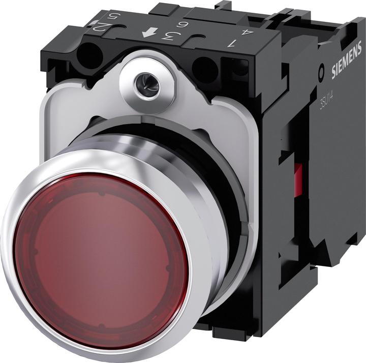 Produktbild Siemens Ill pushbutton 22mm red 1NC