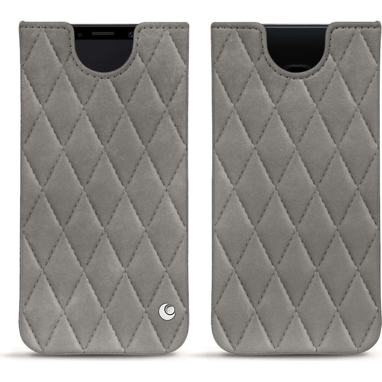 Noreve Lederschutzhülle (Samsung Galaxy S9), Smartphone Hülle, Grau