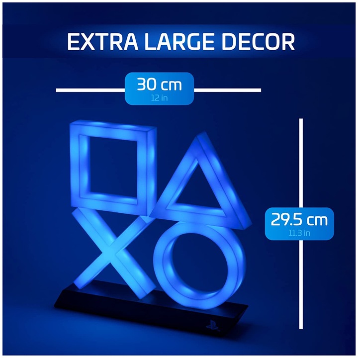 Produktbild Paladone Products PlayStation Icons XL Lampe (Blau) (PS5)