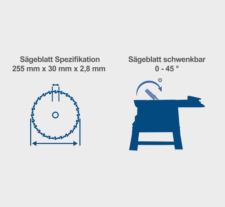 Image du produit Scheppach HS105 Scie circulaire de table 230V 50Hz 2000W - 255mm