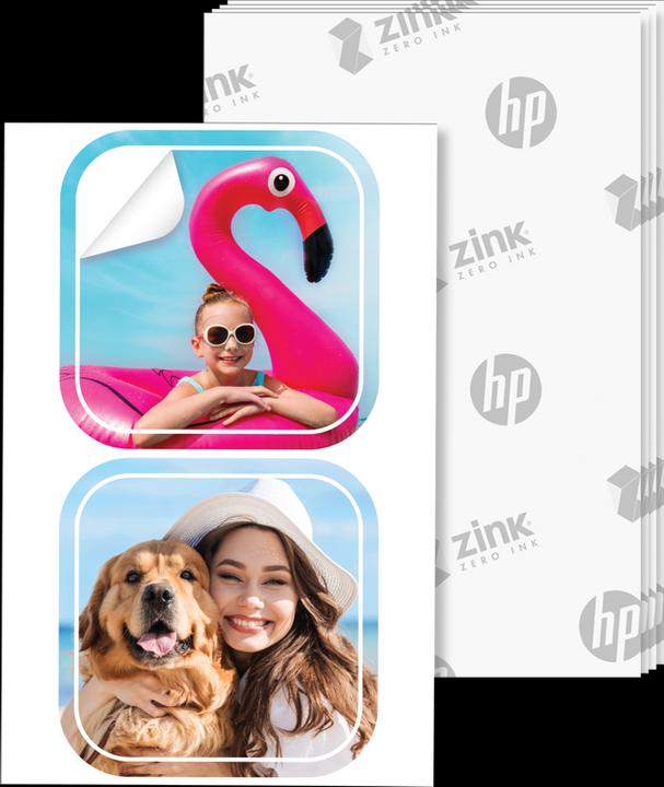 Produktbild HP Zink-Papier Sprocket Luna 30er-Pack 2x3 Vorgefertigte 1,3x1,3 Aufkleber (HPIZ2X330C)
