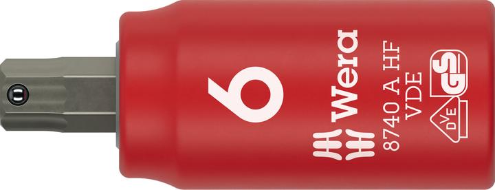 Productafbeelding Wera 8740 A VDE HF Zyklop Bitnuss 1/4, 6mm (6 mm)