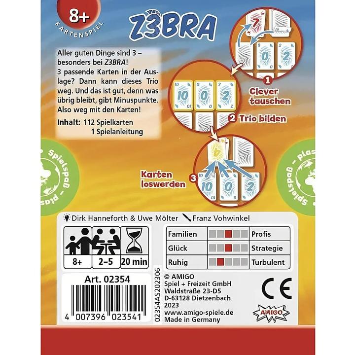 Actual product image Amigo Card game Z3BRA from 8 years (German, 2 - 5 Players)