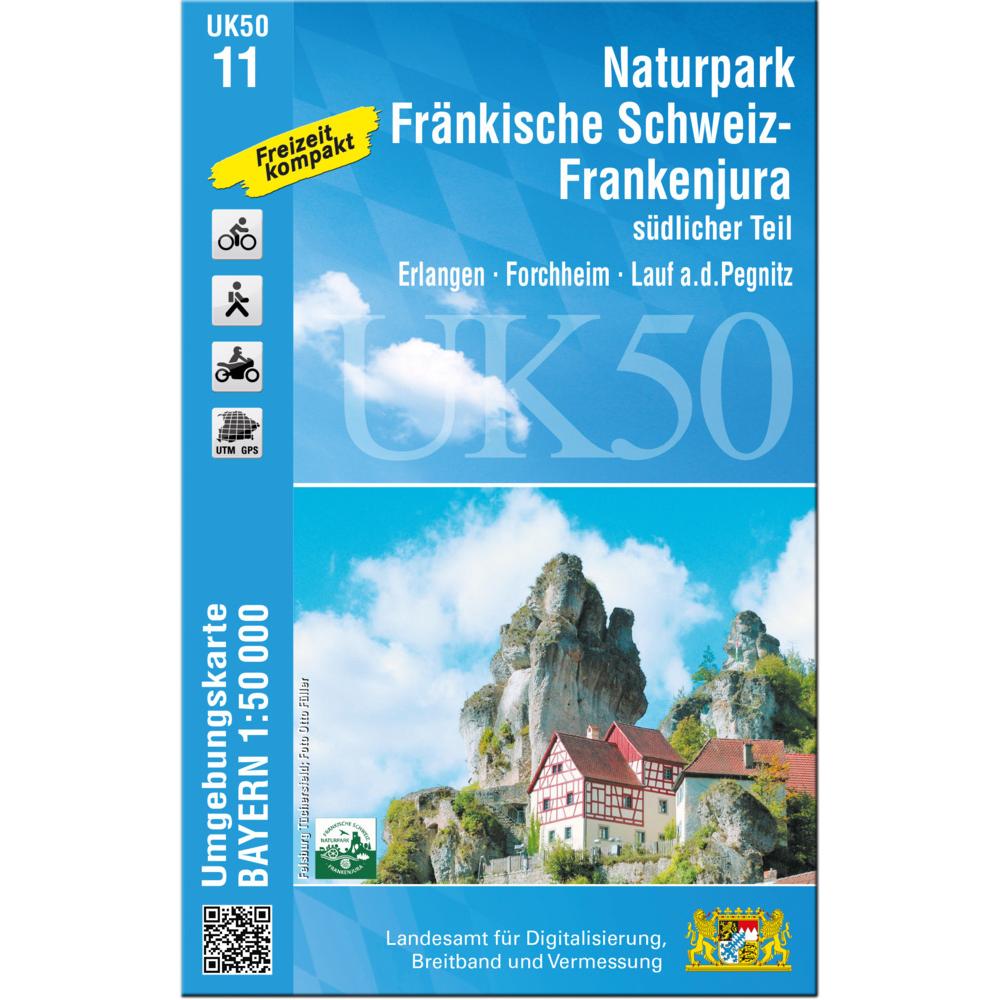 Topographische Karte Bayern Fränkische Schwei z- Veldensteiner Forst, südlicher Teil, Landkarte