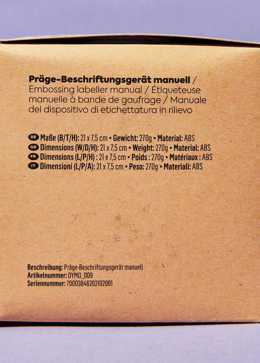 Image du produit KoRo Étiqueteuse à gaufrage manuel