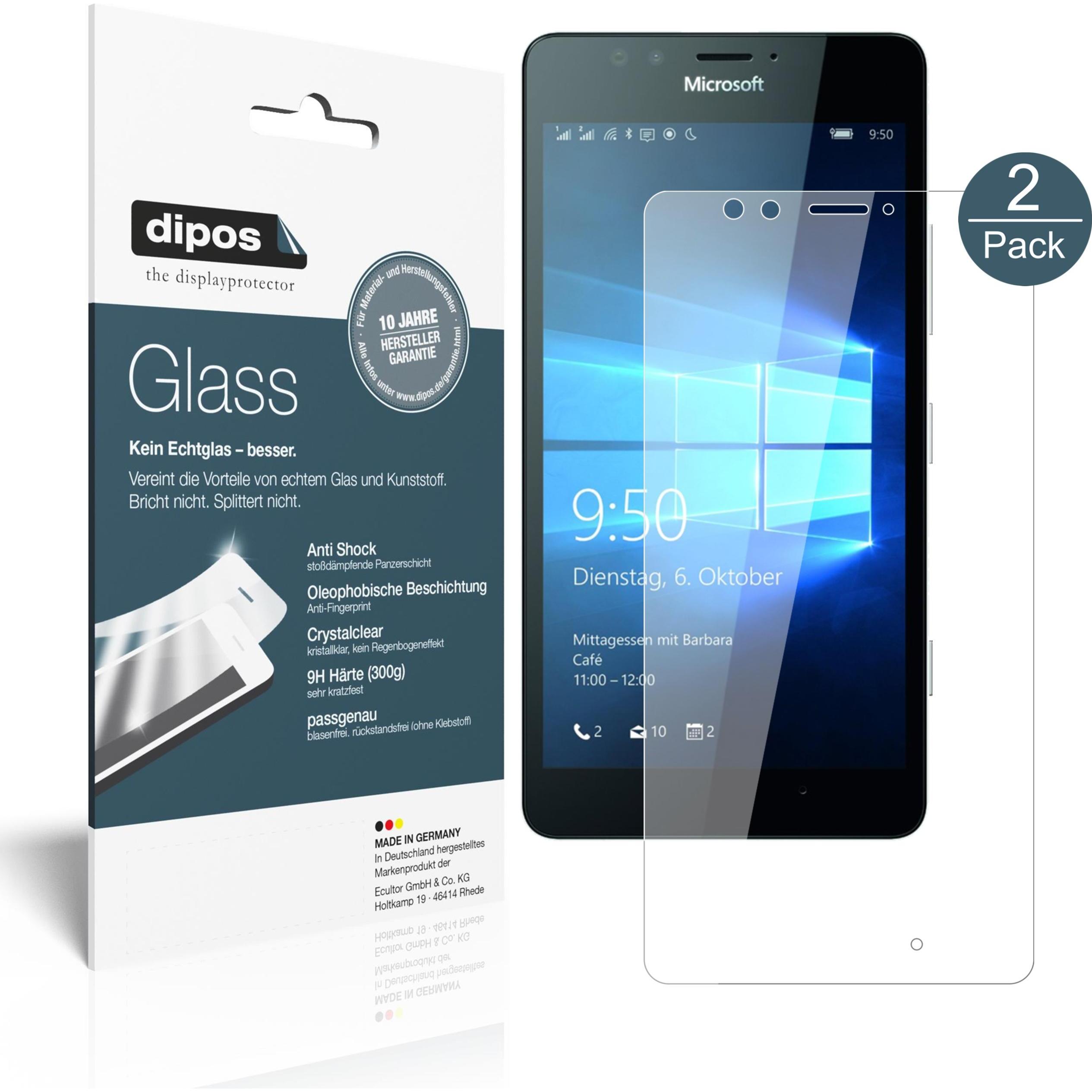 Dipos Displayschutz Anti-Shock (1 Stück, Microsoft Lumia 950), Smartphone Schutzfolie, Transparent