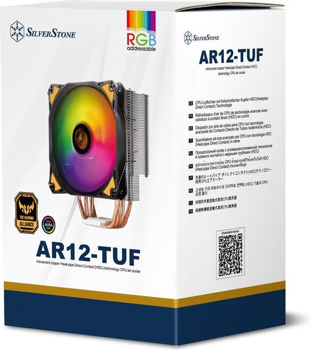 Produktbild Silverstone AR12-TUF CPU-Kühler, ARGB (154 mm)
