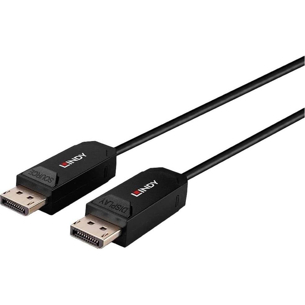 Lindy 40m Fibre Optic Hybrid DP 2.0 UBHR10 Kabel 40Gbps, bis 8K60 (10 m, DisplayPort), Video Kabel