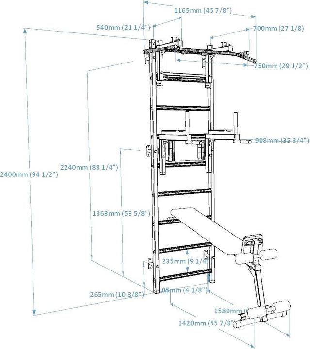 Produktbild BenchK Sprossenwandsystem 733B