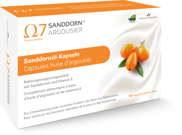 Image du produit Sanddorn Argousier Argousier (180 pièce(s), Capsules, 180 g)