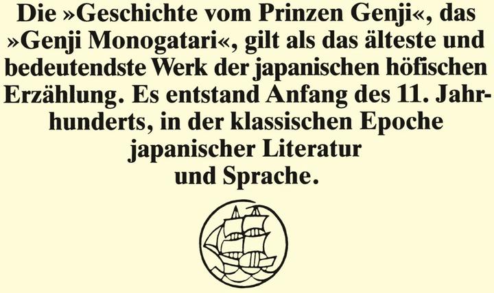 Produktbild Die Geschichte vom Prinzen Genji (Deutsch, Murasaki Shikibu, 1994)