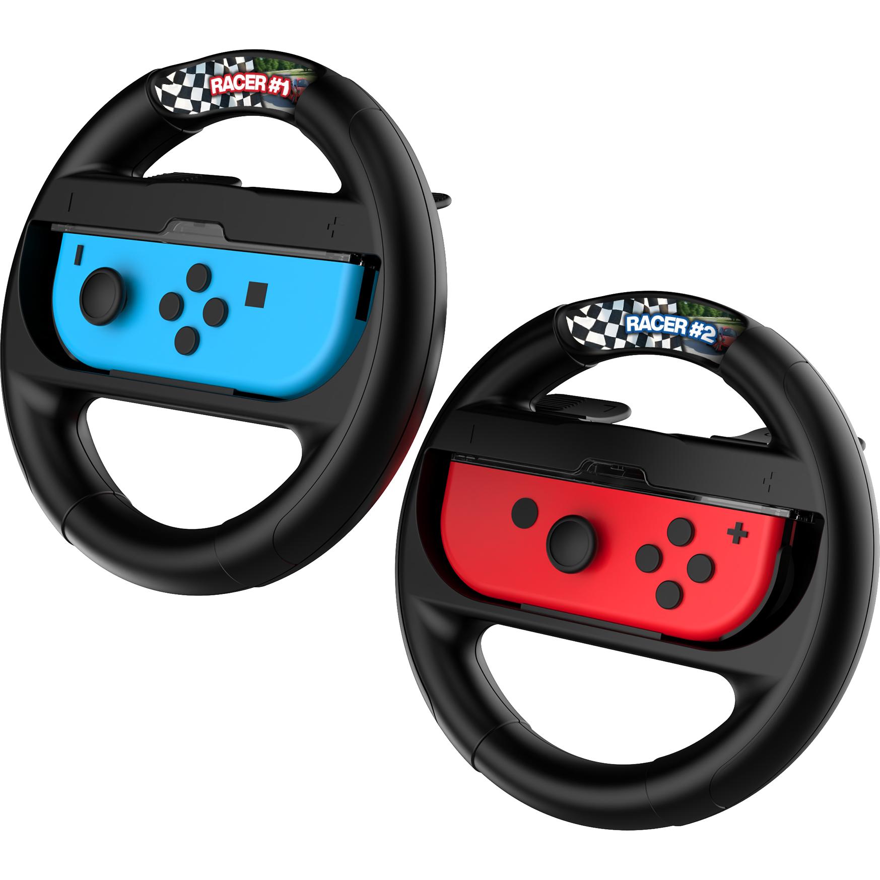 IMP Tech Twin Wheel Pack with Sticker Kit for Switch and Switch 2 JoyCons (Switch, Switch 2), Accessori per controller gaming