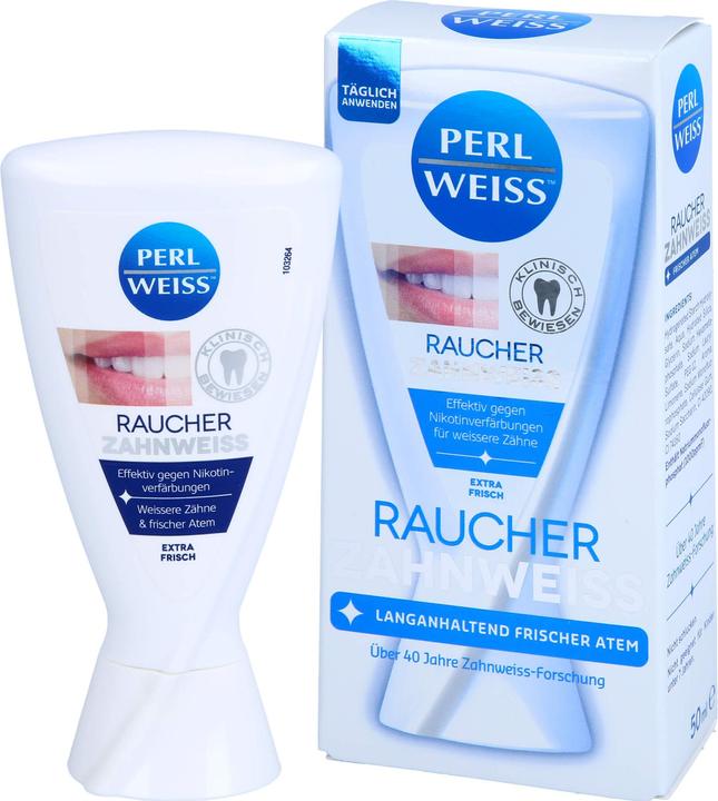 Image du produit Perl Weiss PERLWEISS Blanchiment dentaire pour fumeurs, 50 ml ZCR (50 ml, Bains de bouche)