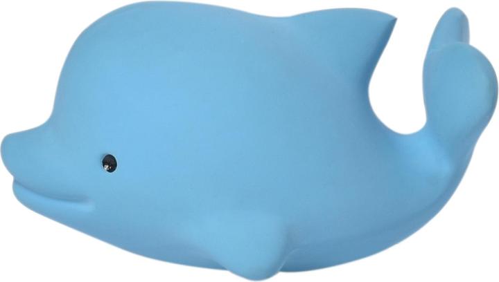 Actual product image Tikiri DAM : MIJN EERSTE OCEAANDIERTJE / DOLFIJN 6cm, in natuurlijk rubber, met belletje, met hangkaa