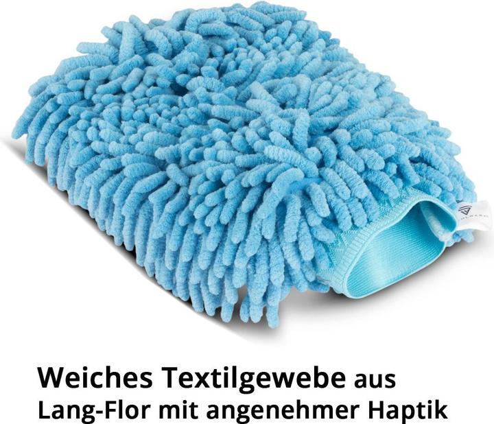 Produktbild Stahlwerk Autowaschhandschuh 5er Set Reinigungshandschuh Mikrofaser Schwamm