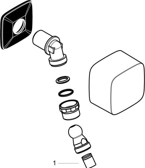 Immagine prodotto hansgrohe Raccordo HG FIXFIT con valvola di riflusso e giunto sferico cromo