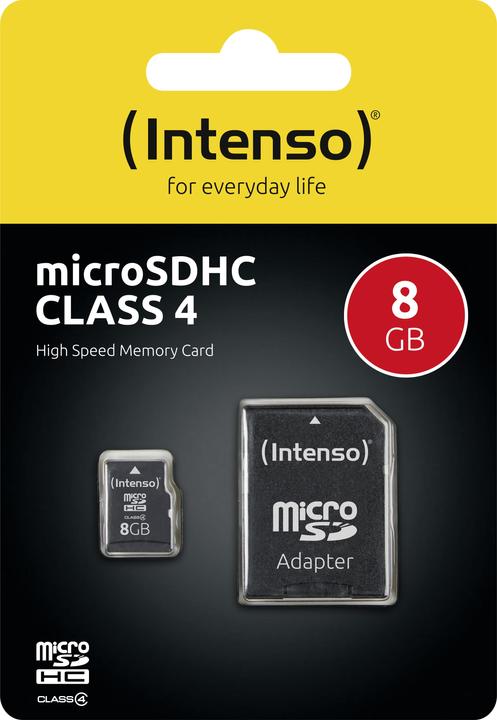 Intenso microSD kaart Klasse 4 (microSDHC, 8 GB)