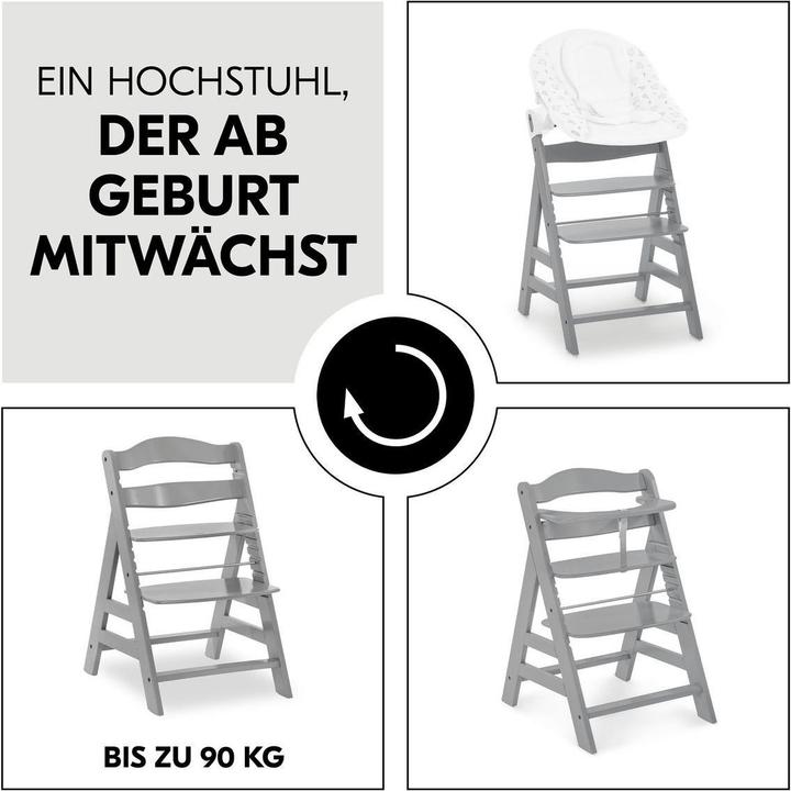 Produktbild Hauck Hochstühle Hochstuhl Alpha Plus Grey - im Sparset inkl. (Treppenhochstuhl)