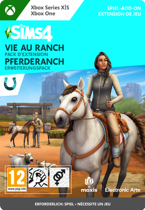 Actual product image Microsoft Xbox The Sims 4 Horse Ranch Expansion Pack Download Code (Xbox Series S, Xbox One X, Xbox One S, Xbox Series X)