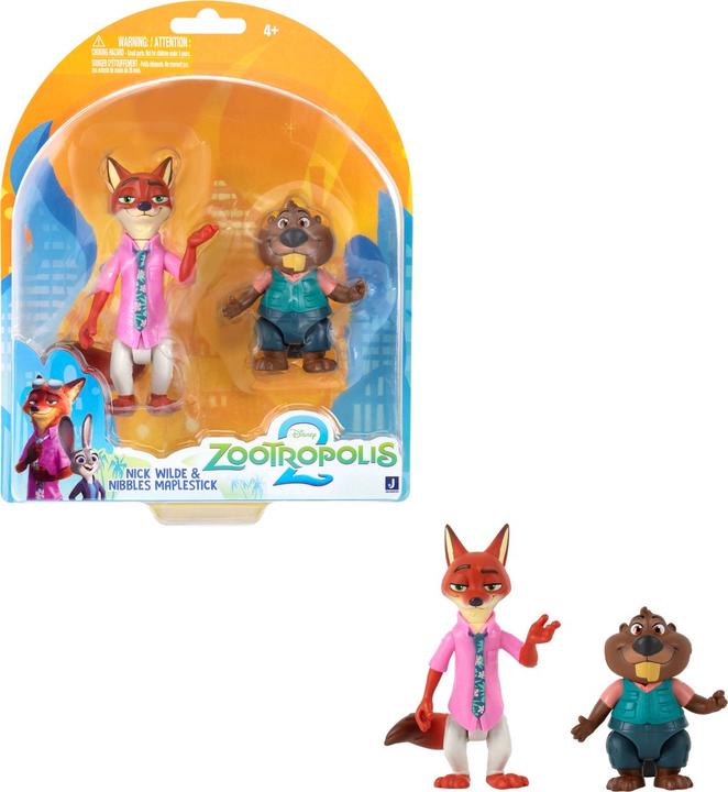 Immagine prodotto Disney Zootropolis - Figure 2 Pack - Nick Wilde & Nibbles Maplestick