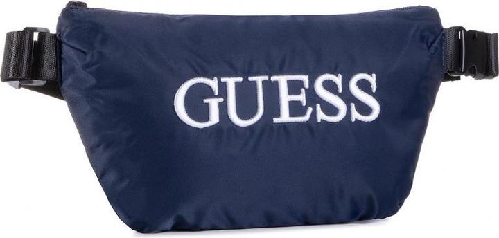Guess Quatro, Textile Fanny Pack, Blue, 19/28.5 x 17 x 4 cm, For Men