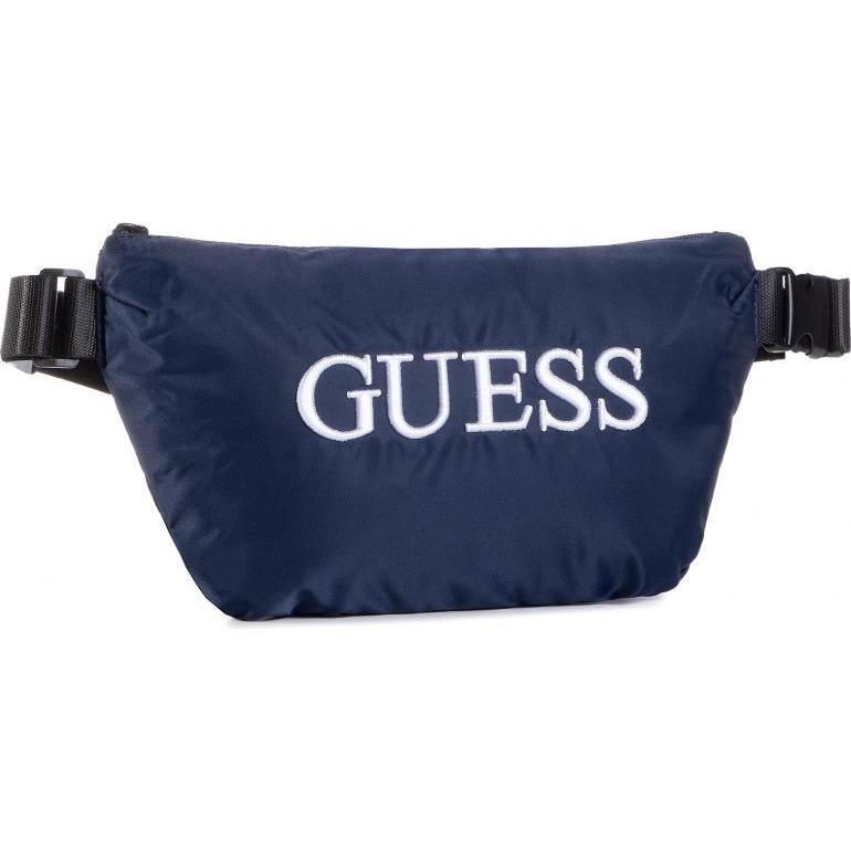 Guess Uomo Blu Uomini, Marsupio, Quatro, Textile Fanny Pack, E, 19/28.5 X 17 X 4 Cm, For Men,