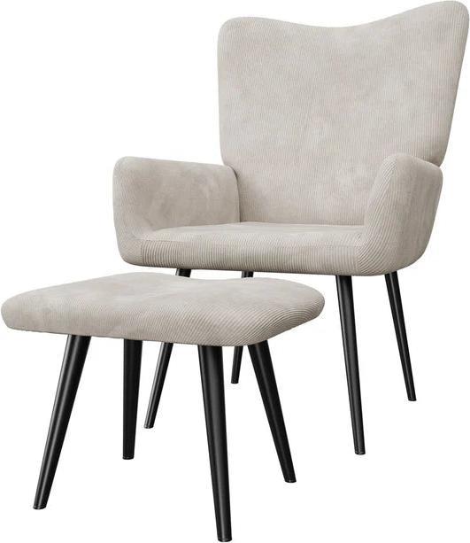 Produktbild Juskys Ohrensessel Relaxsessel mit Hocker