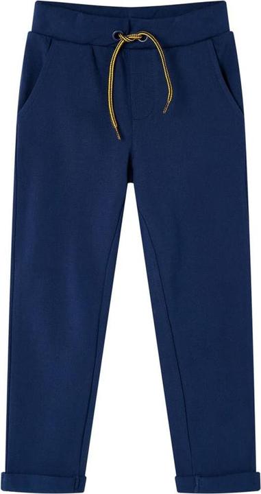 Actual product image VidaXL Children's trousers with drawstring navy blue 104,Material: 95 (104)