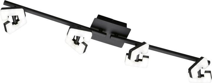 Actual product image Fischer & Honsel Honsel Ray LED ceiling light 4-fold 16.8W warm white sand black 21403