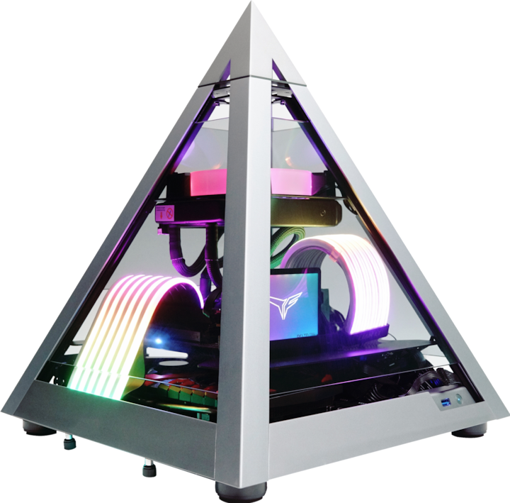 Actual product image Azza Pyramid Mini 806 (Mini-ITX)