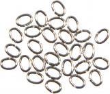 Actual product image Rayher Ringel, 0, 8mm ø, platinum, 25 pieces