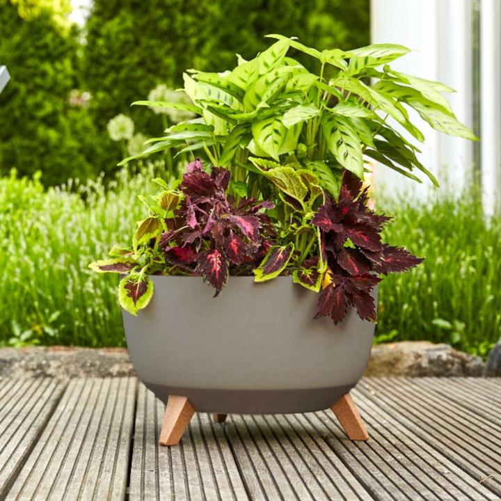 Actual product image Siena Garden M82579 Oslo Planter 29 cm, Ø29 x 23cm, anthracite (29 cm)